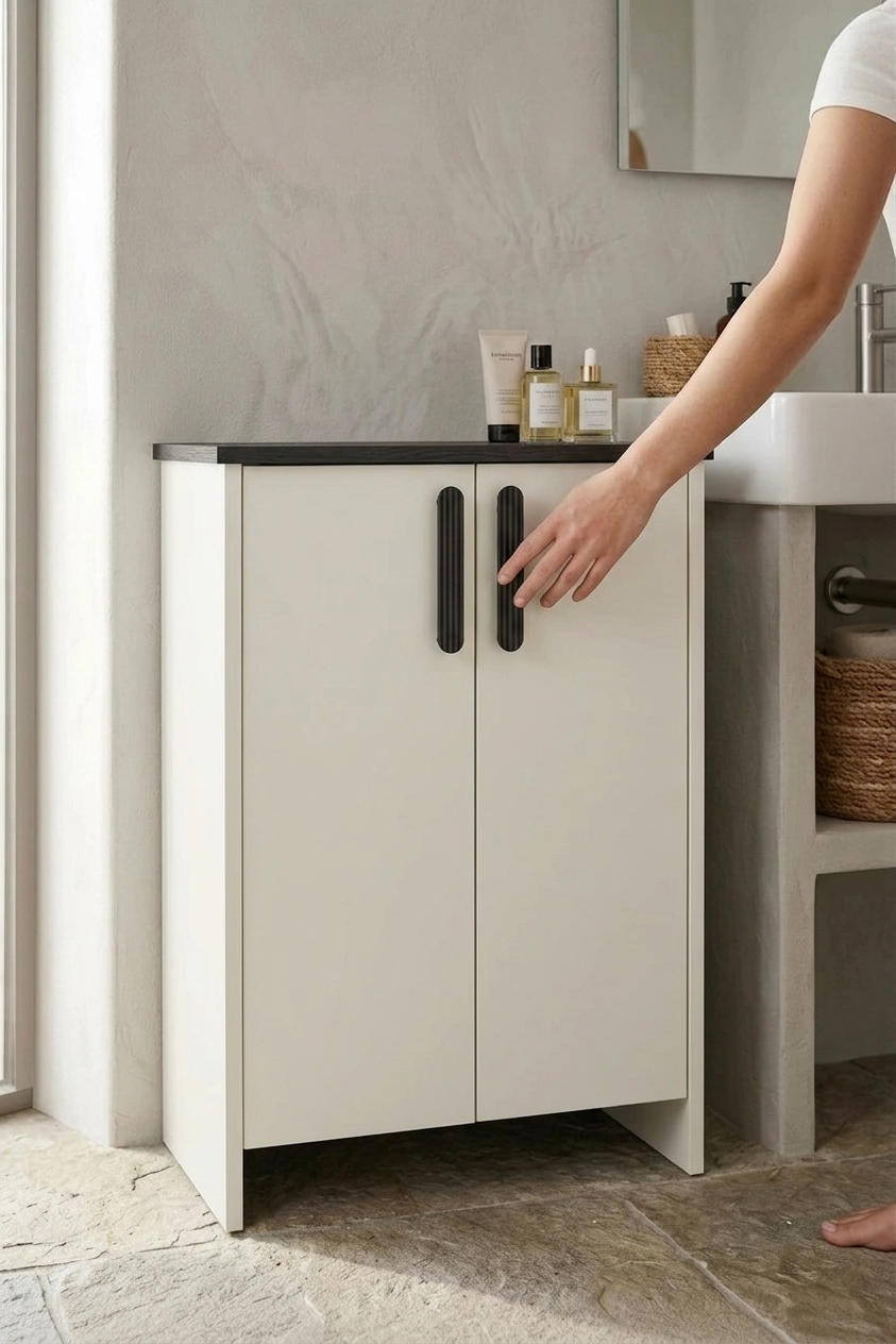 KODIGU PON Çok Amaçlı Dolap | Kahve Köşesi-Banyo Dolabı | 77cm Yükseklik 60cm Genişlik 36cm Derinlik |