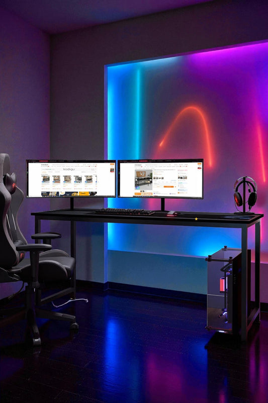 KODIGU 160x60cm Oyuncu Masası - Gamer Desk - Gaming Masa - Bilgisayar Masası | 160cm x 60cm | Ayarlı Ayak