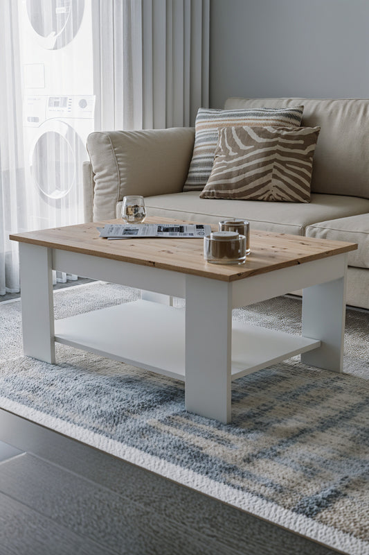 KODIGU Sole Orta Sehpa 60x90x45 Alt Büyük Raflı