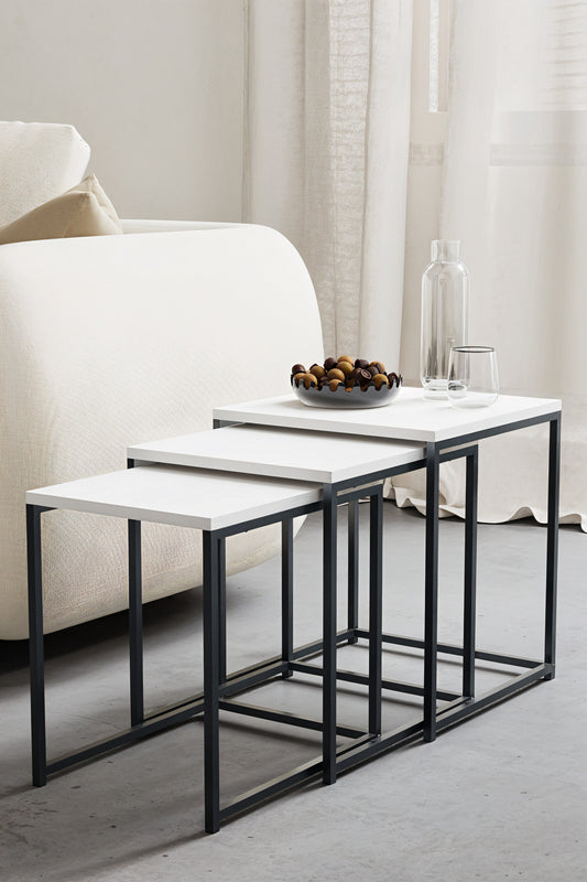 KODIGU Promo Zigon Sehpa - 45x45 - 45x40 - 45x35 - Eko Ürün