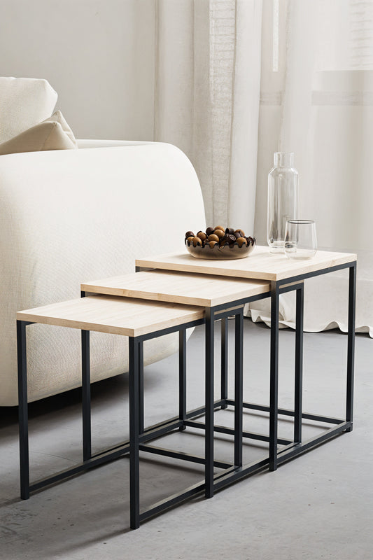KODIGU Promo Zigon Sehpa - 45x45 - 45x40 - 45x35 - Eko Ürün