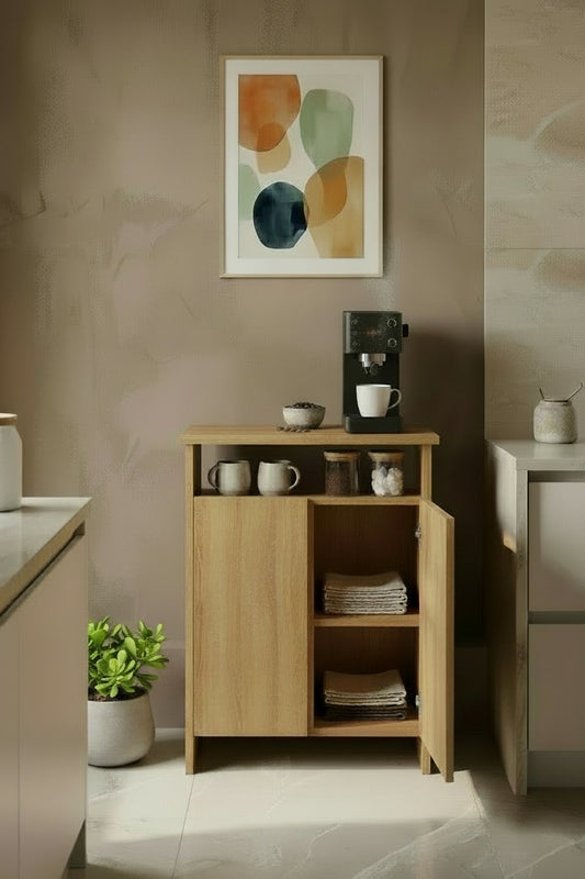 KODIGU POP Çok Amaçlı Dolap | Kahve Köşesi-Banyo Dolabı | 77cm Yükseklik 60cm Genişlik 36cm Derinlik |