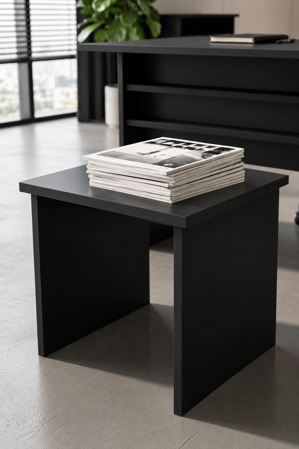 KODIGU Palma Ofis Takımı | 140x60cm Ofis Çalışma Masası | Ofis Dolabı | Sehpa | Ofis Set | 3 Parça Ofis Masa Takımı