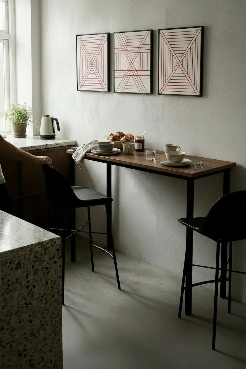 KODIGU 120cm x 45cm BAR Masası 90cm yükseklik | Bar Mutfak Masası | Kahve Köşesi | Yemek Masası | Yüksek Bar Masası | Mutfak Masası | BAR MASASI | Mev Serisi Ceviz