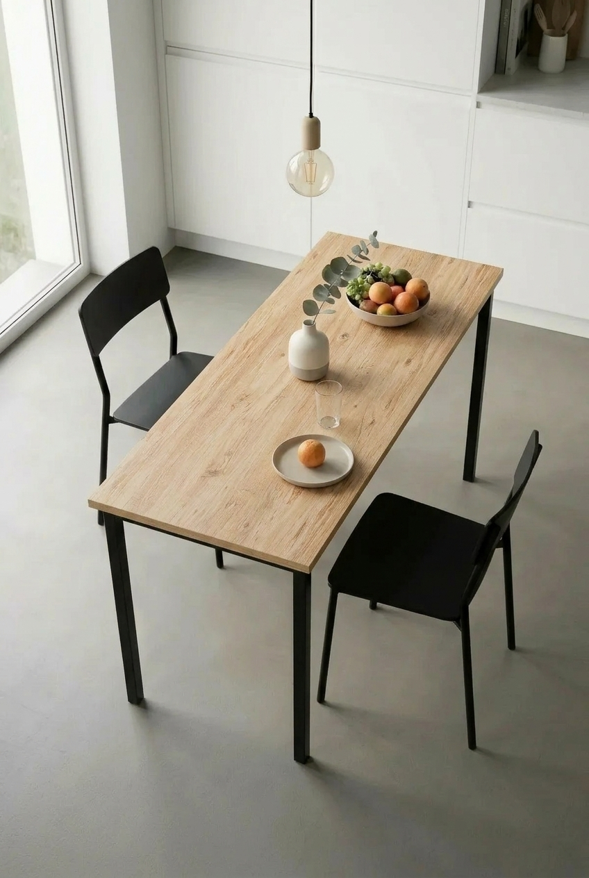 KODIGU 120cm x 45cm Yemek Masası 75cm Yükseklik | Mutfak Yemek Masası | Mev Serisi Çam