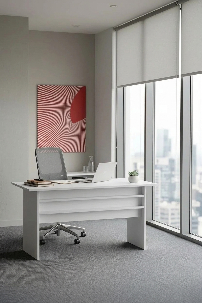 KODIGU Palma Serisi Ofis Çalışma Masası - Ofisdesk Palma - Beyaz