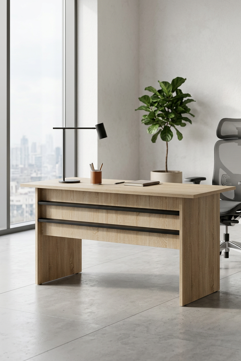 KODIGU Palma Serisi Ofis Çalışma Masası - Ofisdesk Palma - Sonoma