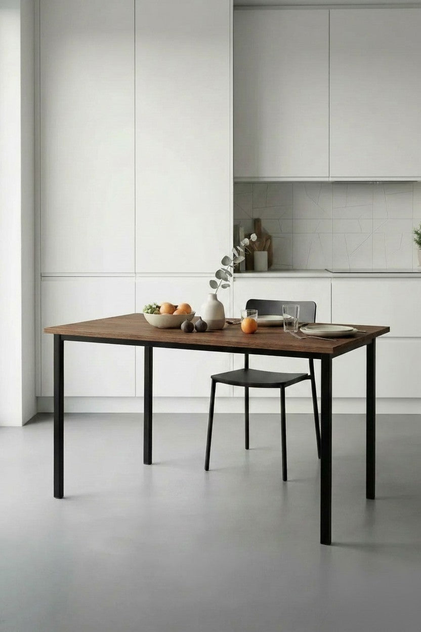KODIGU 120cm x 45cm Yemek Masası 75cm Yükseklik | Mutfak Yemek Masası | Mev Serisi Ceviz