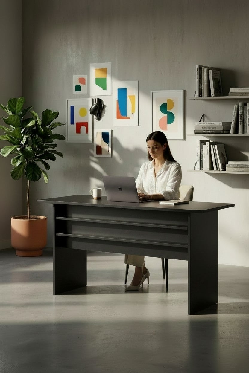 KODIGU Palma Serisi Ofis Çalışma Masası - Ofisdesk Palma - Siyah