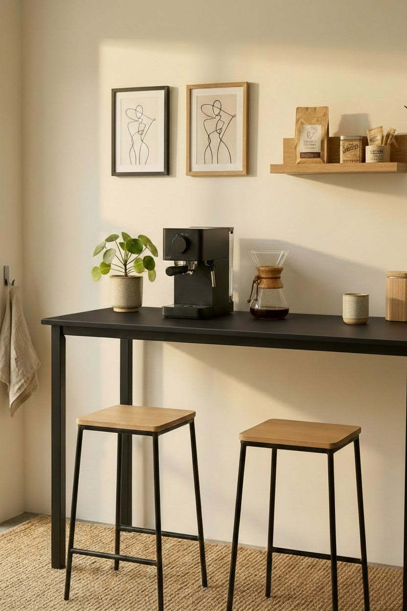 KODIGU 120cm x 45cm BAR Masası 90cm yükseklik | Bar Mutfak Masası | Kahve Köşesi | Yemek Masası | Yüksek Bar Masası | Mutfak Masası | BAR MASASI | Mev Serisi