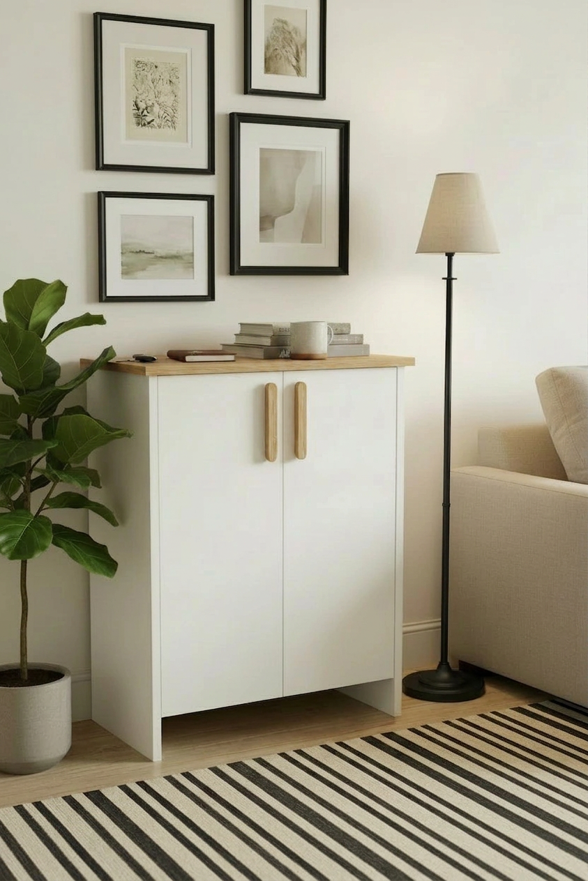 KODIGU PON Çok Amaçlı Dolap | Kahve Köşesi-Banyo Dolabı | 77cm Yükseklik 60cm Genişlik 36cm Derinlik |