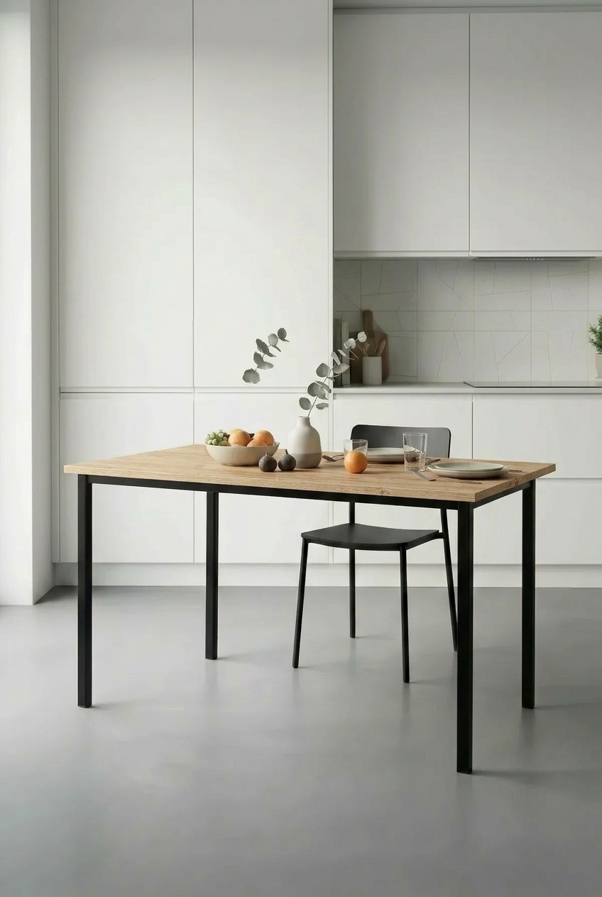 KODIGU 120cm x 45cm Yemek Masası 75cm Yükseklik | Mutfak Yemek Masası | Mev Serisi Çam