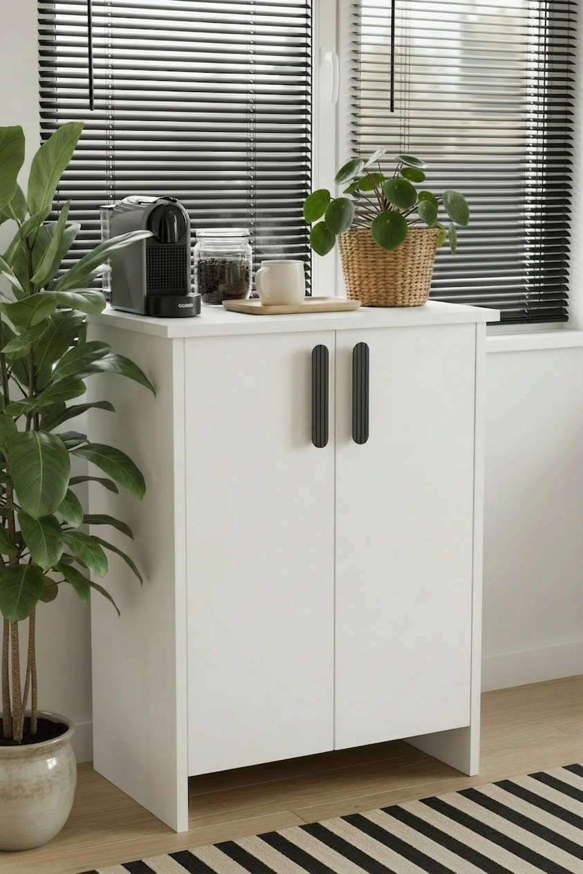 KODIGU PON Çok Amaçlı Dolap | Kahve Köşesi-Banyo Dolabı | 77cm Yükseklik 60cm Genişlik 36cm Derinlik |