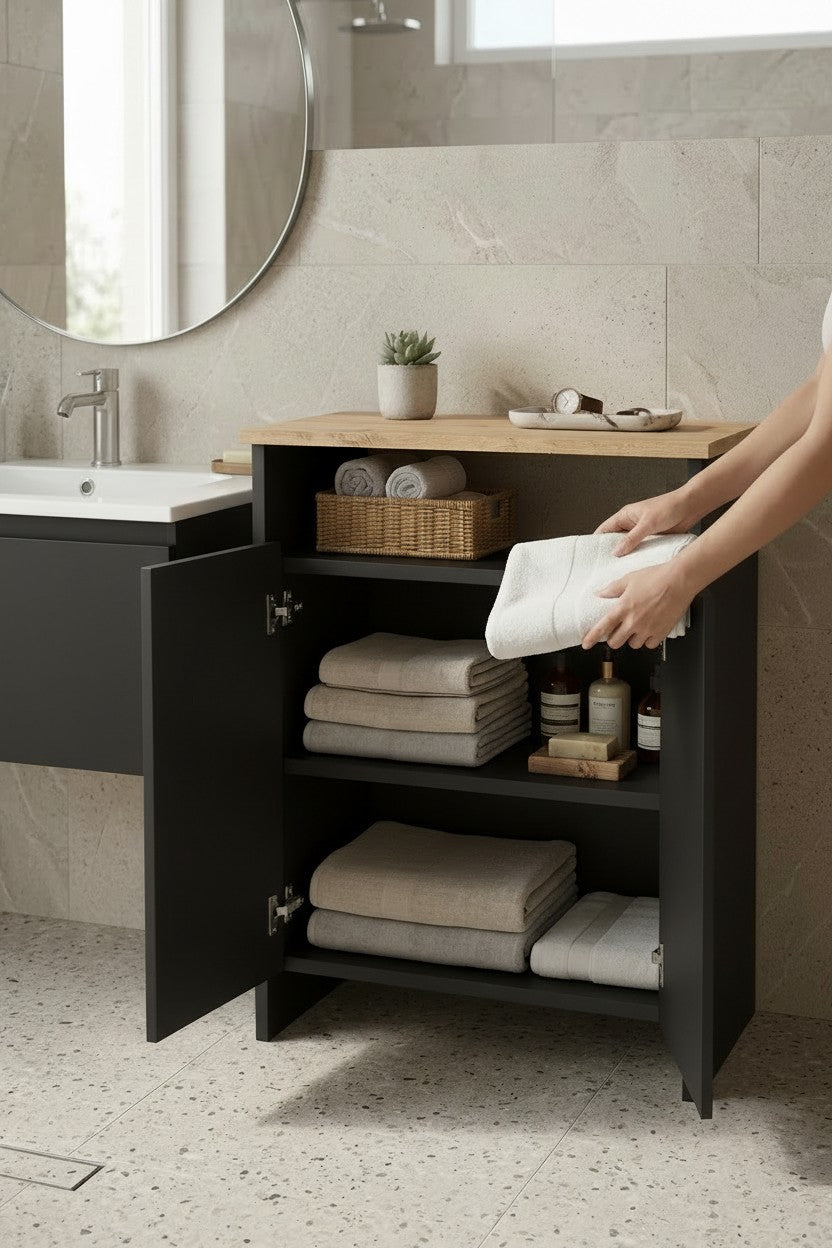 KODIGU POP Çok Amaçlı Dolap | Kahve Köşesi-Banyo Dolabı | 77cm Yükseklik 60cm Genişlik 36cm Derinlik |