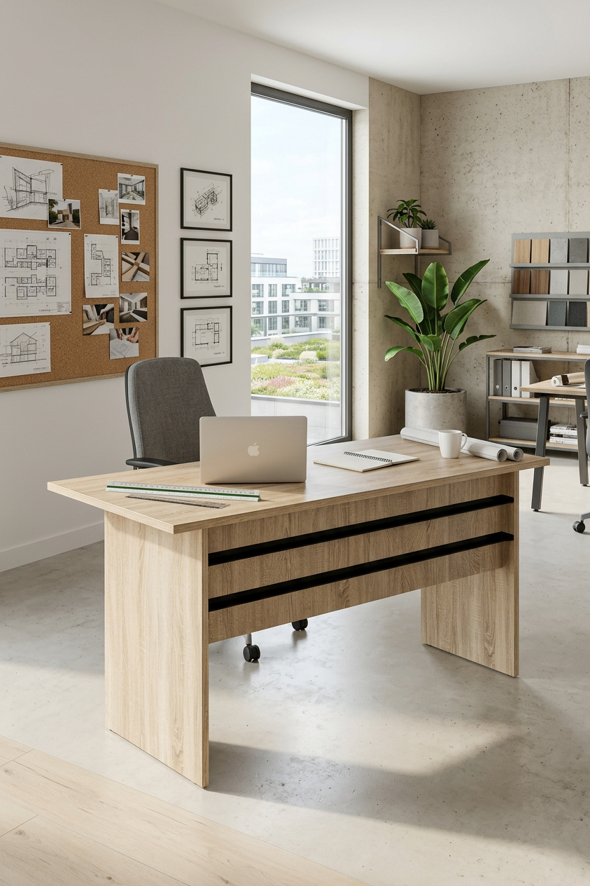KODIGU Palma Serisi Ofis Çalışma Masası - Ofisdesk Palma - Sonoma