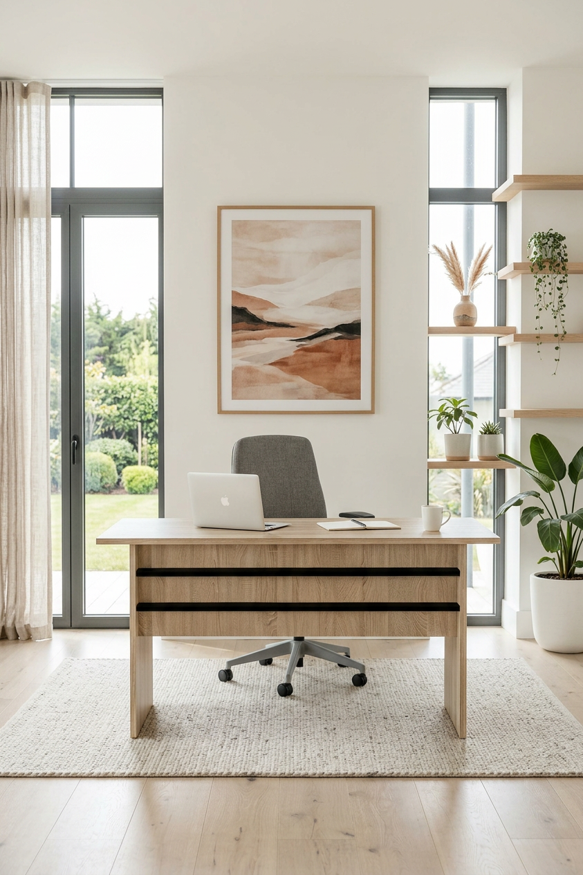 KODIGU Palma Serisi Ofis Çalışma Masası - Ofisdesk Palma - Sonoma
