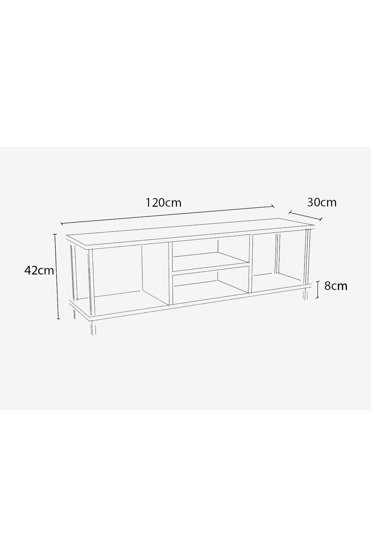 KODIGU 120cm x 30cm TV Sehpa & Ünite | TV Sehpası | TV Ünitesi | TV Ünite & Sehpa