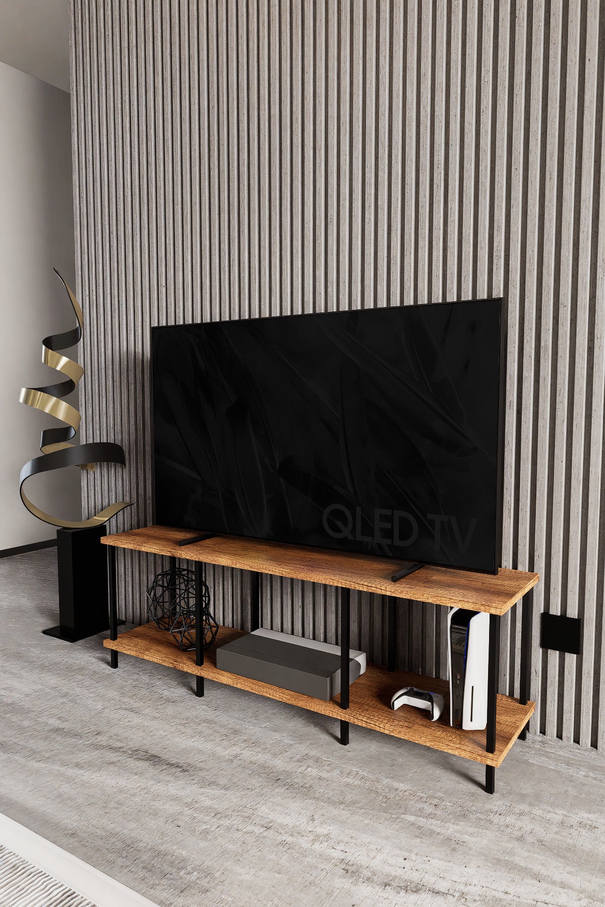 KODIGU 120x30 TV Sehpası - TV Sehpası - 120cm x 30cm x 41cm TV Sehpası - Çevir Kur TV Sehpası | TV Ünitesi