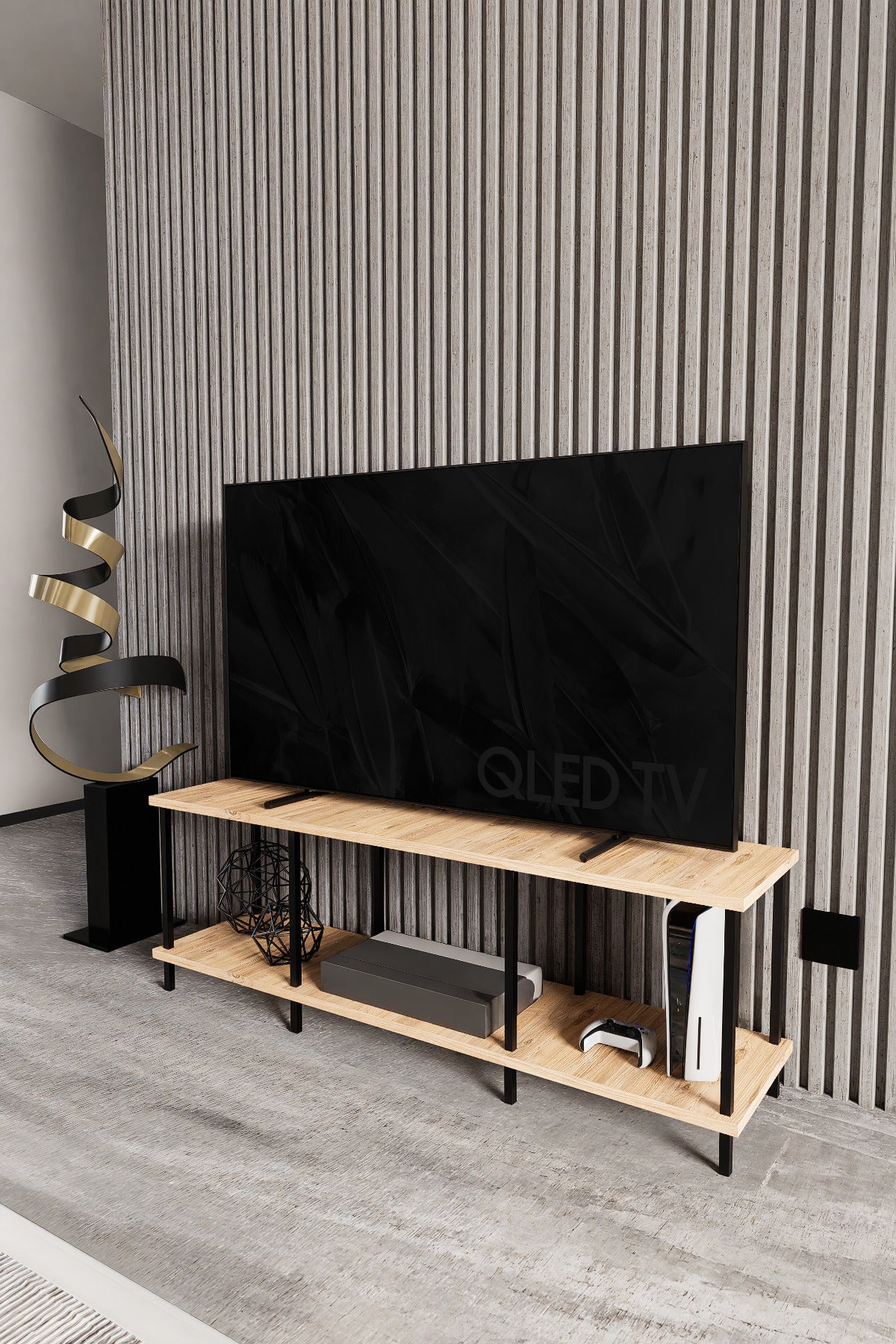 KODIGU 120x30 TV Sehpası - TV Sehpası - 120cm x 30cm x 41cm TV Sehpası - Çevir Kur TV Sehpası | TV Ünitesi