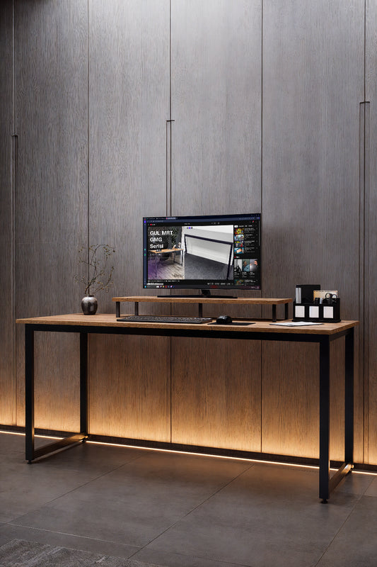 KODIGU 160x60cm Çalışma Masası - Ofis Masası- Monitör Standı Hediyeli | Çalışma Masası | Ofis Masası
