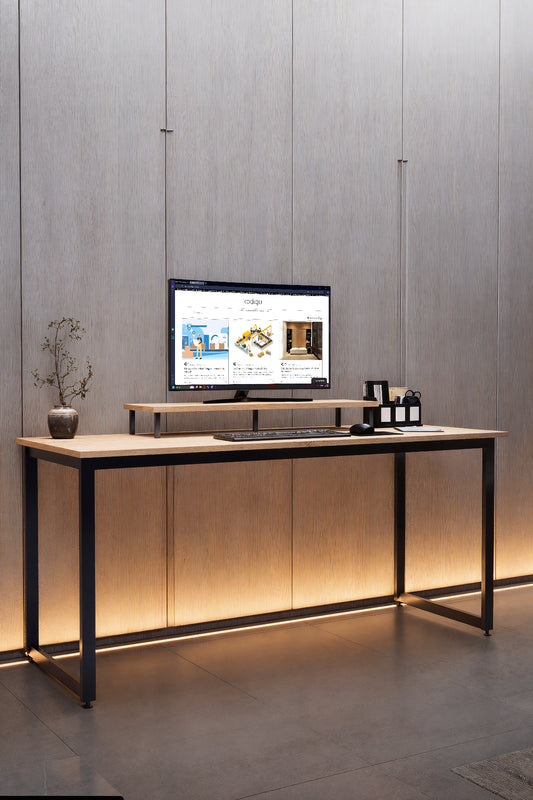 KODIGU 160x60cm Çalışma Masası - Ofis Masası- Monitör Standı Hediyeli | Çalışma Masası | Ofis Masası