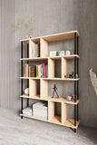 KODIGU 5 Raflı Kitaplık - Kitaplık - 130cm x 90cm x 30cm Kitaplık - Çevir Kur Kitaplık | Kitaplık Meşe