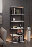 KODIGU 6 Raflı Kitaplık - Kitaplık - 60cm x 30cm x 160cm Kitaplık - Çevir Kur Kitaplık Beyaz