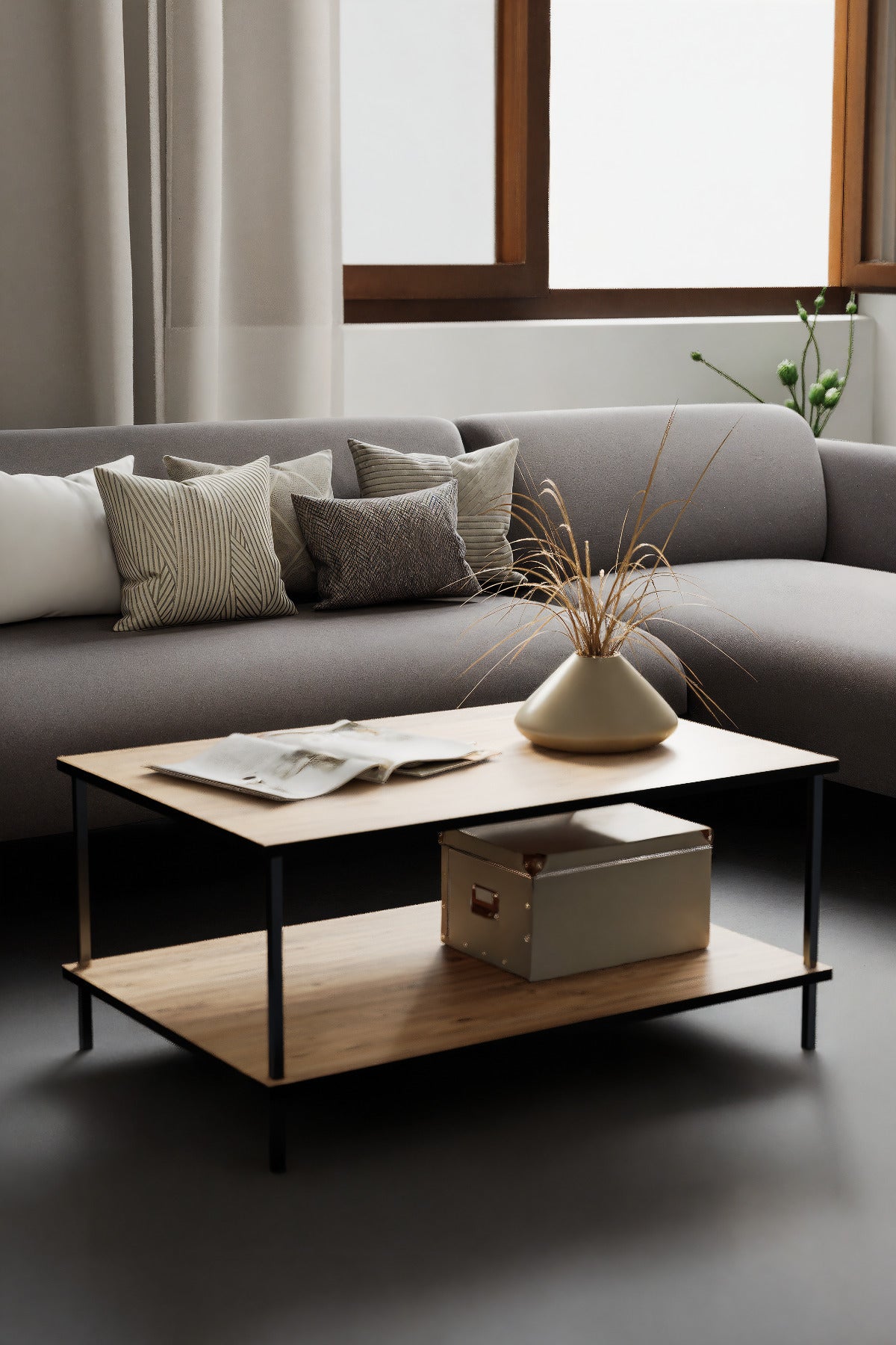 KODIGU 90x60 Orta Sehpa - Orta Sehpa- 60cm x 90cm x 42cm Orta Sehpa- Çevir Kur Orta Sehpa | Orta Sehpa