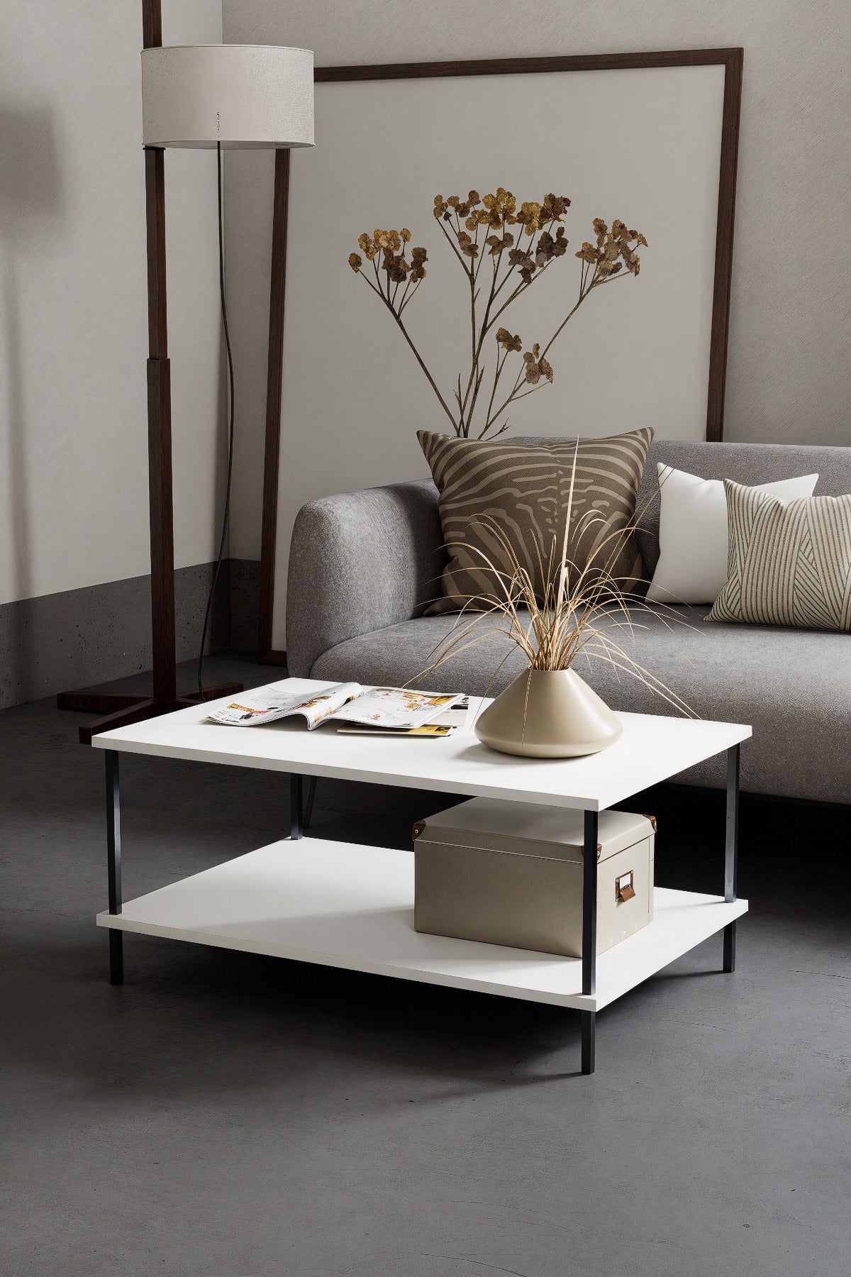 KODIGU 90x60 Orta Sehpa - Orta Sehpa- 60cm x 90cm x 42cm Orta Sehpa- Çevir Kur Orta Sehpa | Orta Sehpa