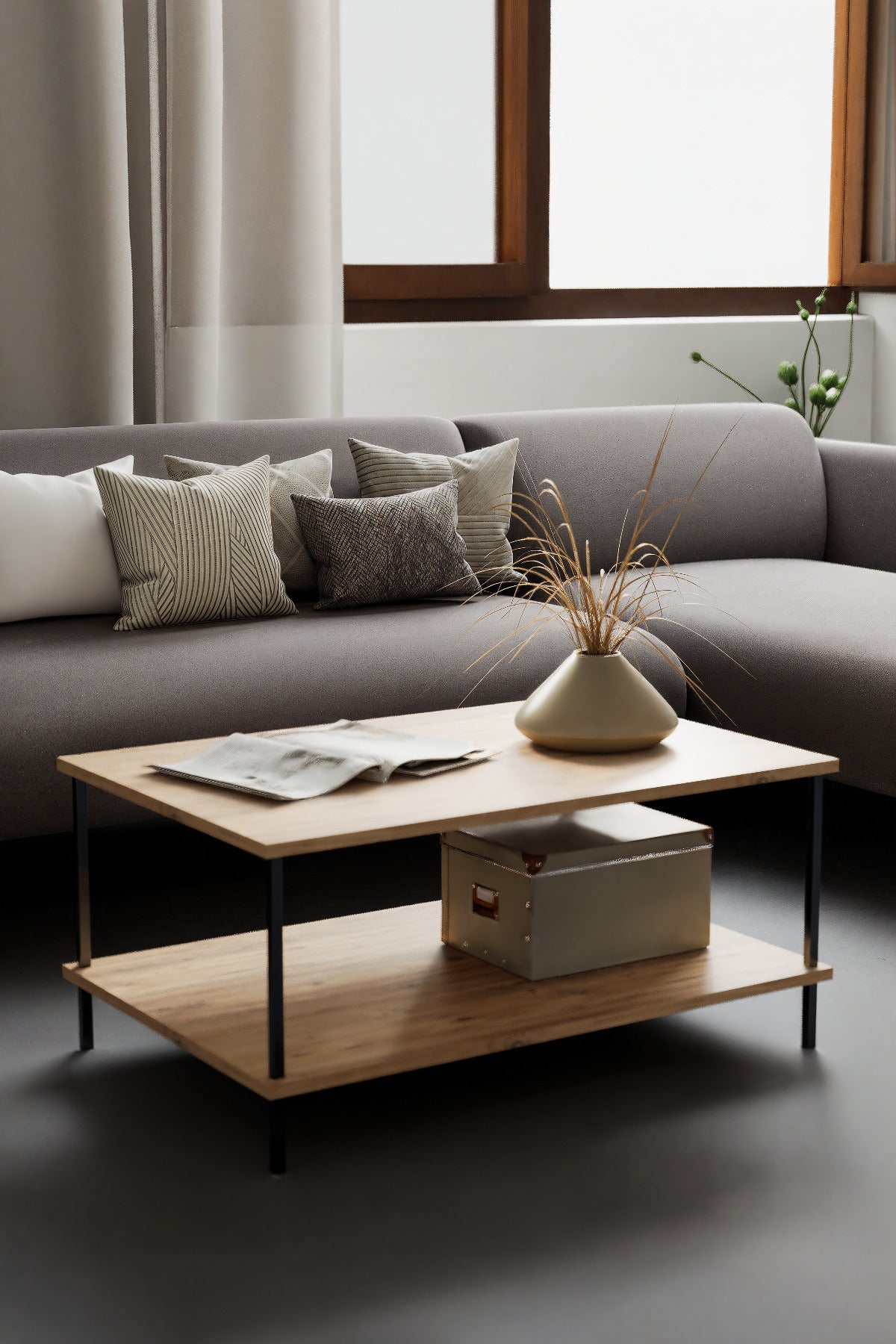 KODIGU 90x60 Orta Sehpa - Orta Sehpa- 60cm x 90cm x 42cm Orta Sehpa- Çevir Kur Orta Sehpa | Orta Sehpa