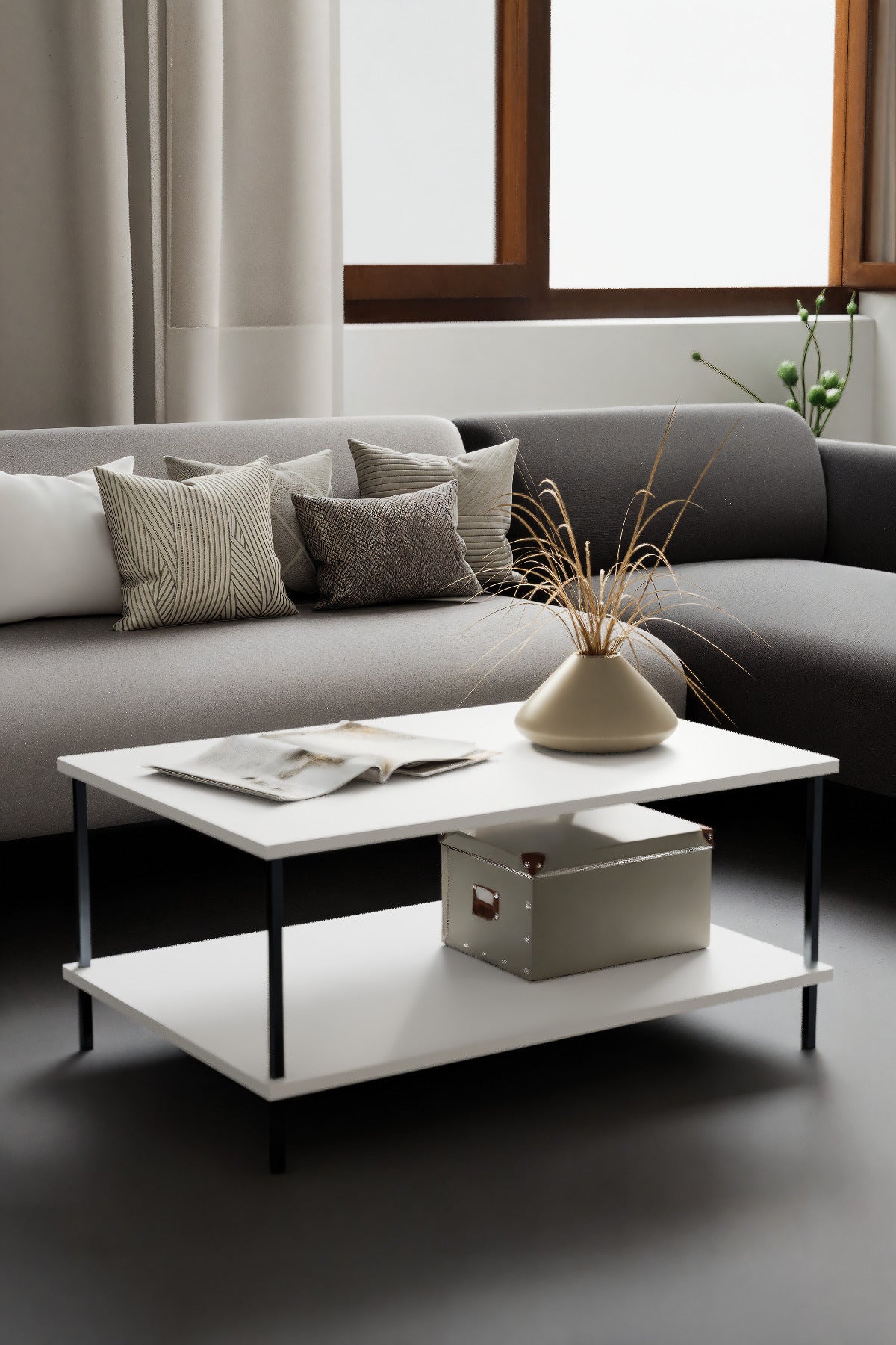 KODIGU 90x60 Orta Sehpa - Orta Sehpa- 60cm x 90cm x 42cm Orta Sehpa- Çevir Kur Orta Sehpa | Orta Sehpa