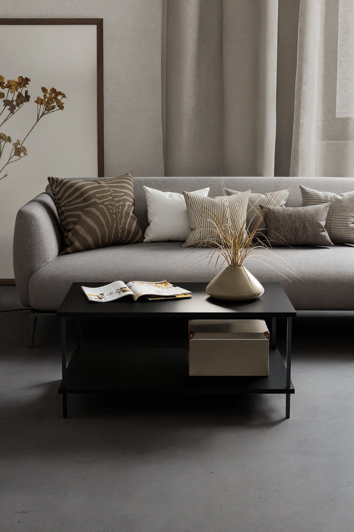 KODIGU 90x60 Orta Sehpa - Orta Sehpa- 60cm x 90cm x 42cm Orta Sehpa- Çevir Kur Orta Sehpa | Orta Sehpa