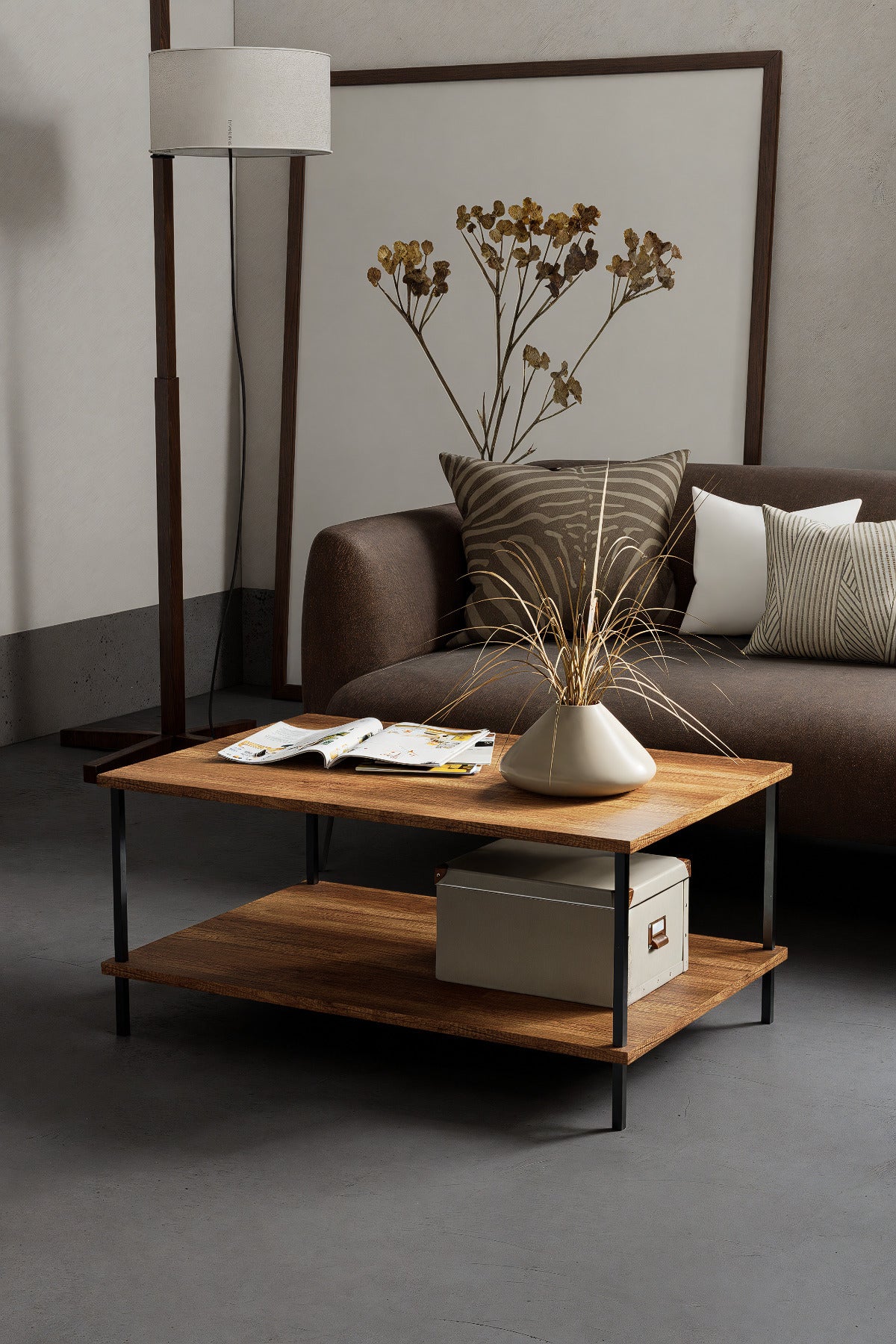 KODIGU 90x60 Orta Sehpa - Orta Sehpa- 60cm x 90cm x 42cm Orta Sehpa- Çevir Kur Orta Sehpa | Orta Sehpa
