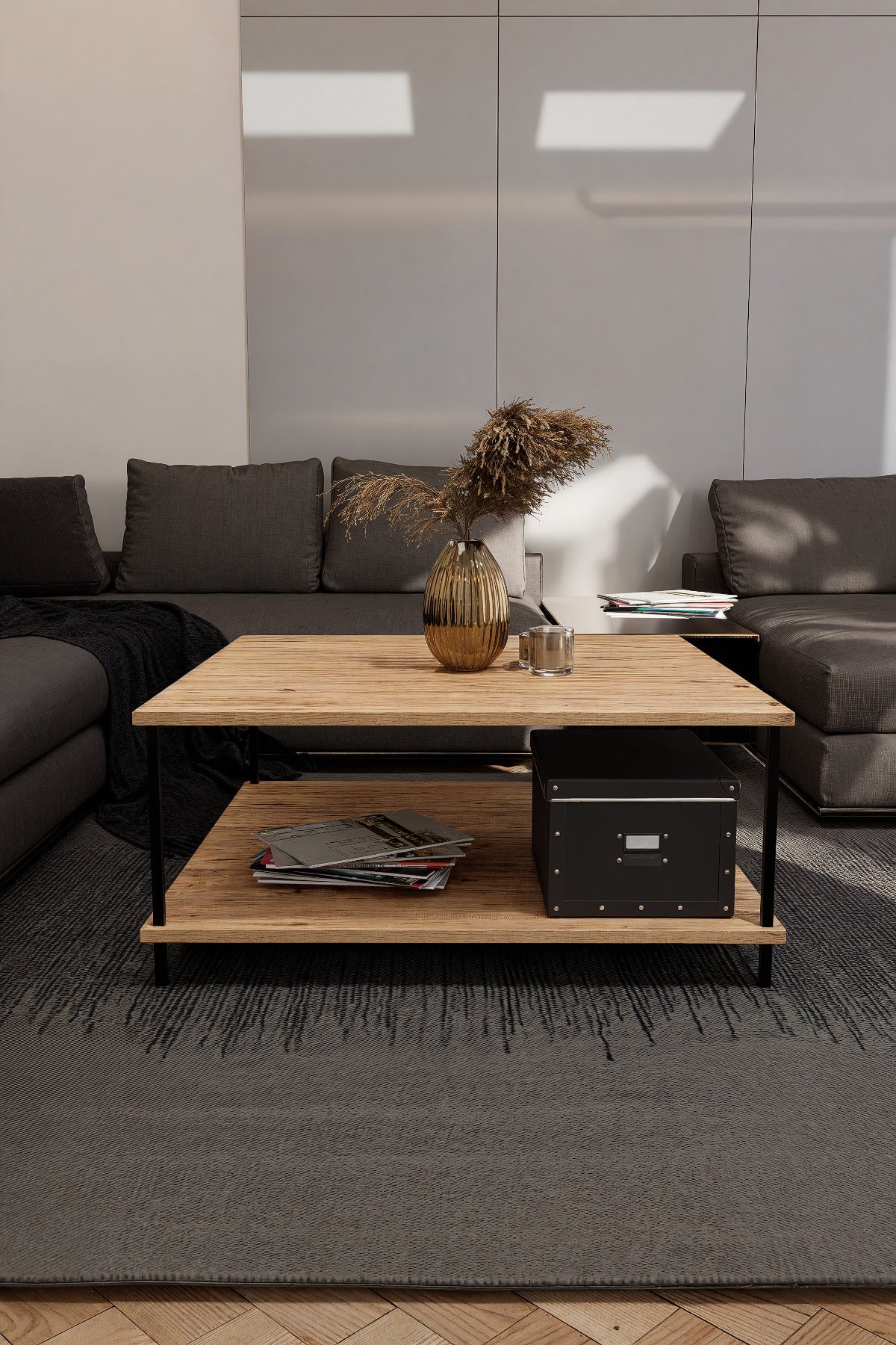 KODIGU 90x90 Çevir Kur Orta Sehpa | Orta Sehpa | Sehpa | Çevir Kur Mobilya | Orta Sehpa 90x90cm
