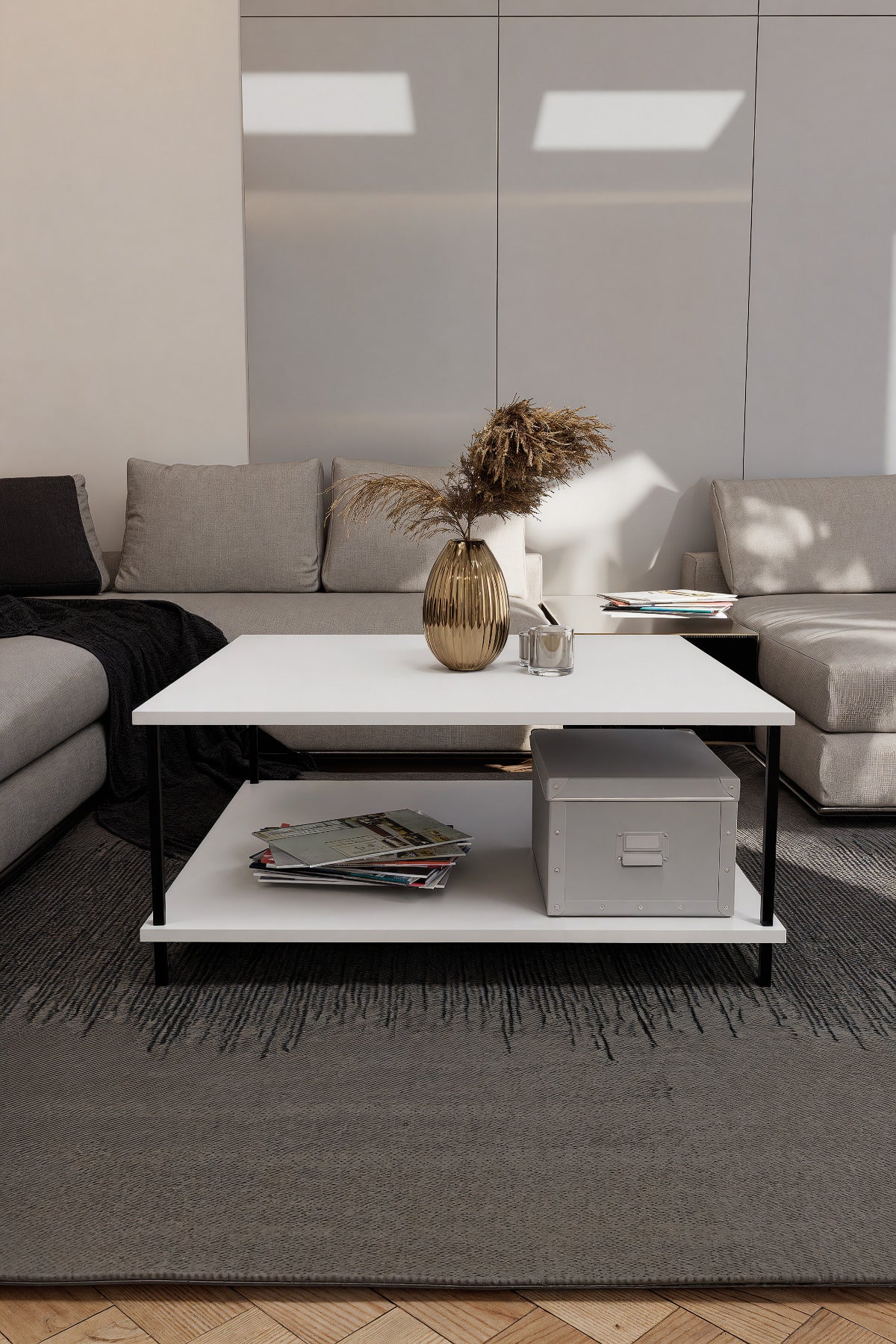 KODIGU 90x90 Çevir Kur Orta Sehpa | Orta Sehpa | Sehpa | Çevir Kur Mobilya | Orta Sehpa 90x90cm