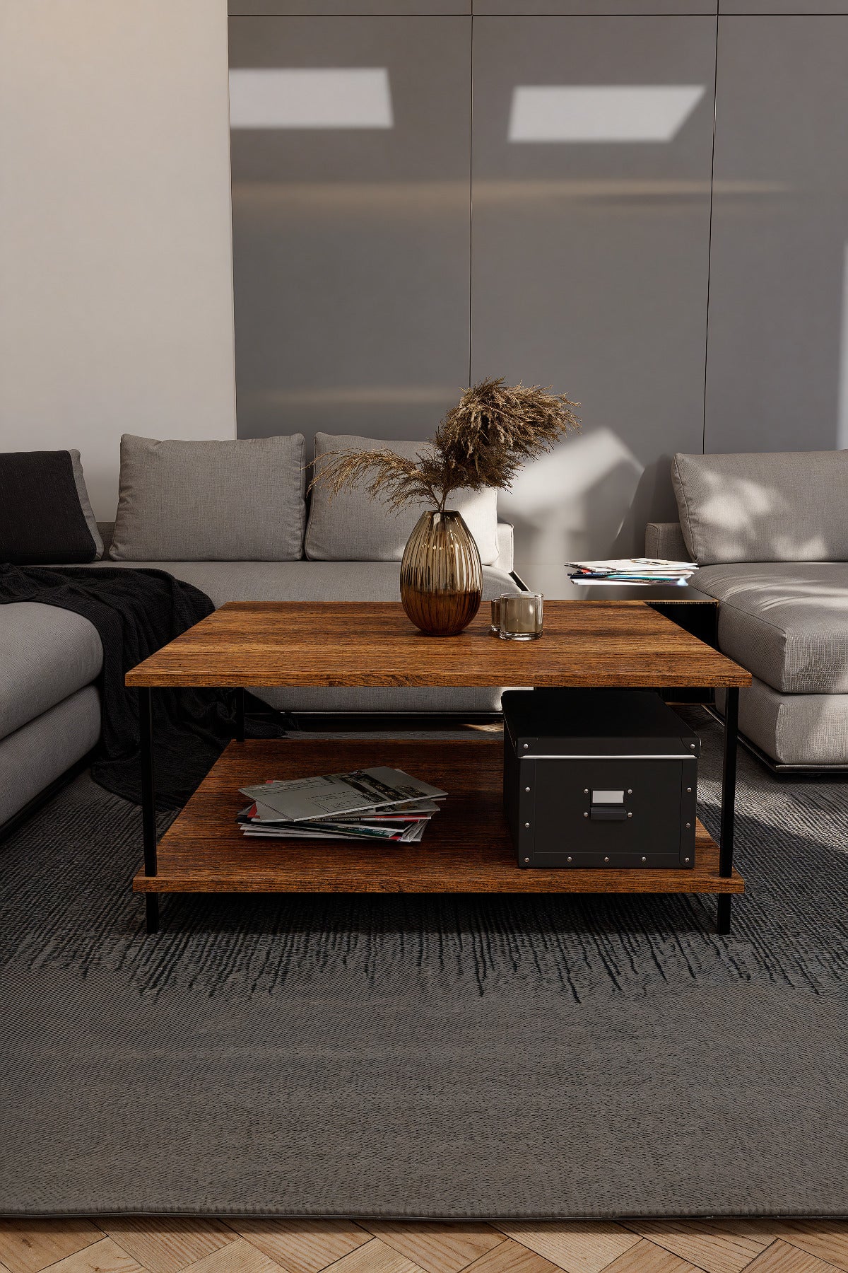 KODIGU 90x90 Çevir Kur Orta Sehpa | Orta Sehpa | Sehpa | Çevir Kur Mobilya | Orta Sehpa 90x90cm