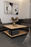 KODIGU 90x90 Çevir Kur Orta Sehpa | Orta Sehpa | Sehpa | Çevir Kur Mobilya | Orta Sehpa 90x90cm