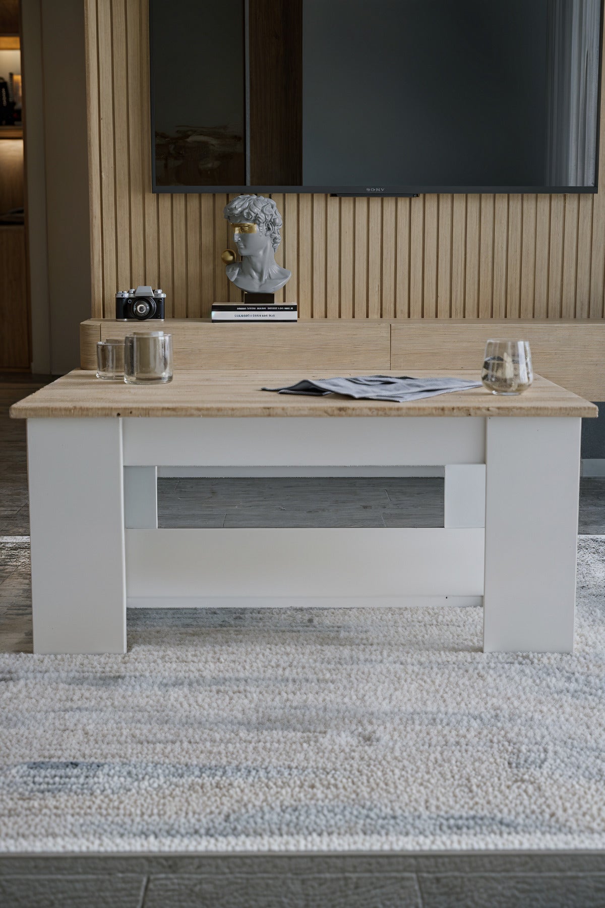 KODIGU Sole Orta Sehpa 60x90x45 Alt Büyük Raflı