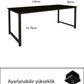 KODIGU Martina Çalışma Masası | Siyah | 120 Cm Boy - 60cm En Kırmızı