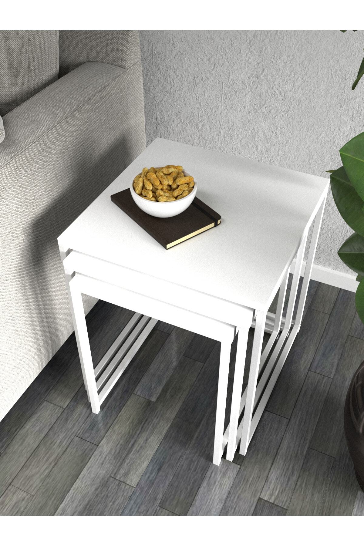 KODIGU Martina Zigon Sehpa | 45x45-45x40-45x35