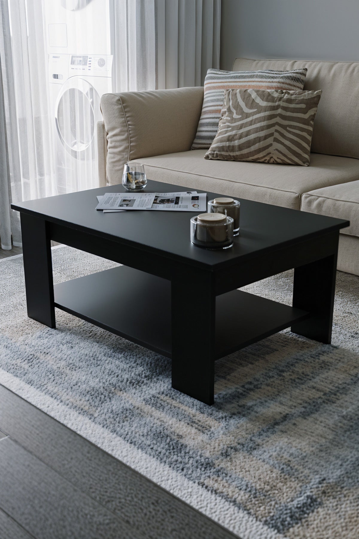 KODIGU Sole Orta Sehpa 60x90x45 Alt Büyük Raflı