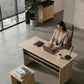 KODIGU Palma Ofis Takımı | 140x60cm Ofis Çalışma Masası | Ofis Dolabı | Sehpa | Ofis Set | 3 Parça Ofis Masa Takımı