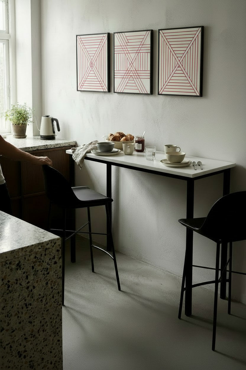 KODIGU 120cm x 45cm BAR Masası 90cm yükseklik | Bar Mutfak Masası | Kahve Köşesi | Yemek Masası | Yüksek Bar Masası | Mutfak Masası | BAR MASASI | Mev Serisi Beyaz