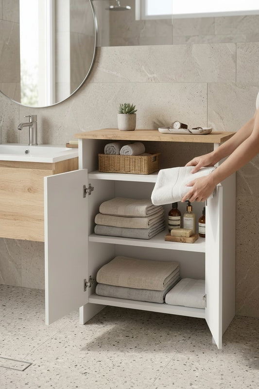 KODIGU POP Çok Amaçlı Dolap | Kahve Köşesi-Banyo Dolabı | 77cm Yükseklik 60cm Genişlik 36cm Derinlik |