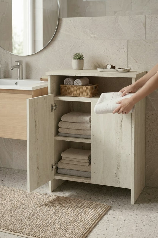 KODIGU POP Çok Amaçlı Dolap | Kahve Köşesi-Banyo Dolabı | 77cm Yükseklik 60cm Genişlik 36cm Derinlik |
