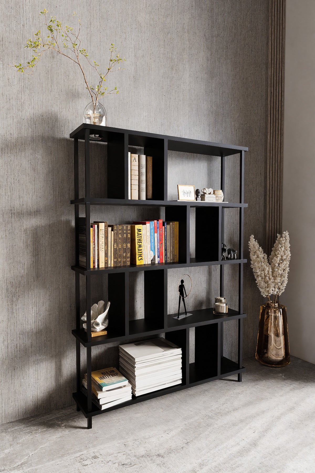 KODIGU 5 Raflı Kitaplık - Kitaplık - 130cm x 90cm x 30cm Kitaplık - Çevir Kur Kitaplık | Kitaplık