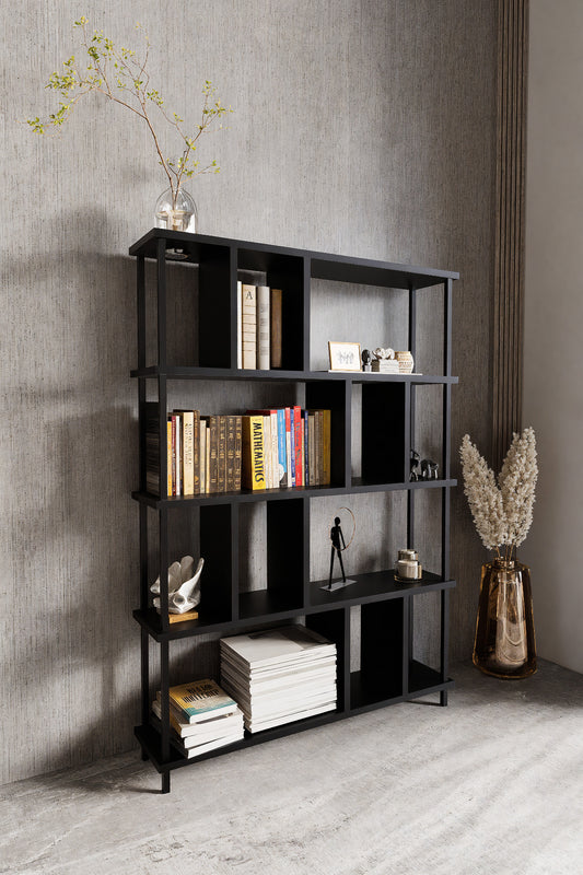 KODIGU 5 Raflı Kitaplık - Kitaplık - 130cm x 90cm x 30cm Kitaplık - Çevir Kur Kitaplık | Kitaplık